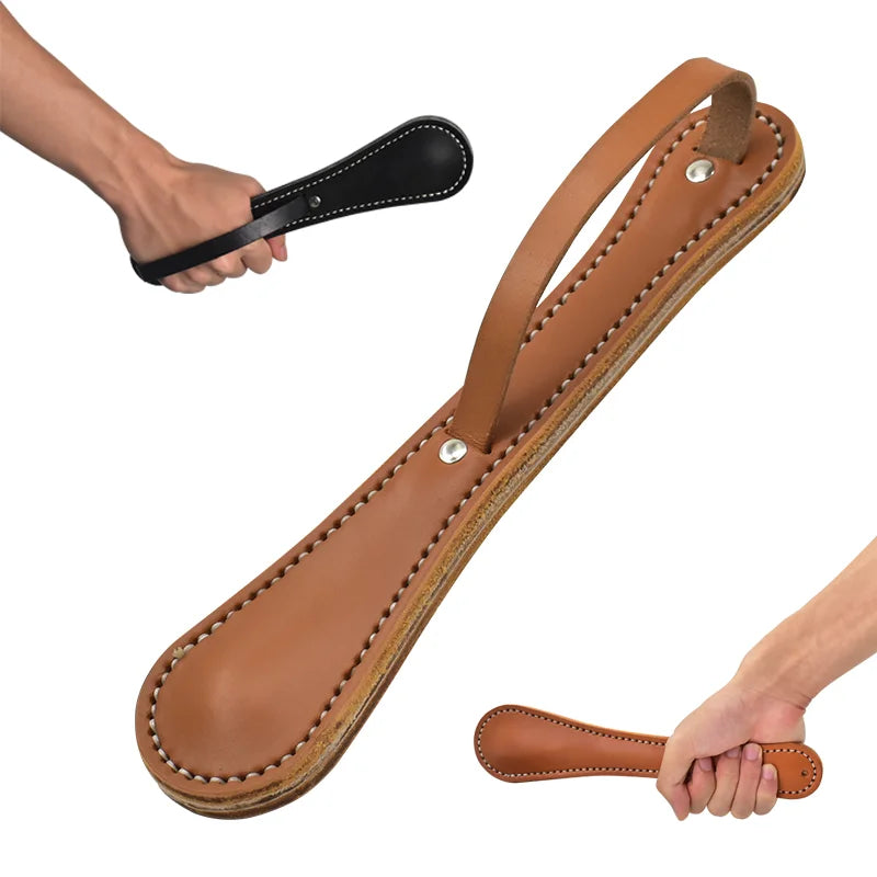 Boston Leather Racket Multi-function Self-defense Cowhide Racket Contains Lead Block Portable Tactical Self-defense Tool