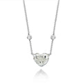 Dainty 10*12mm Ice cut aquamarine blue love heart pendant high carbon diamond zirconia 925 silver necklace