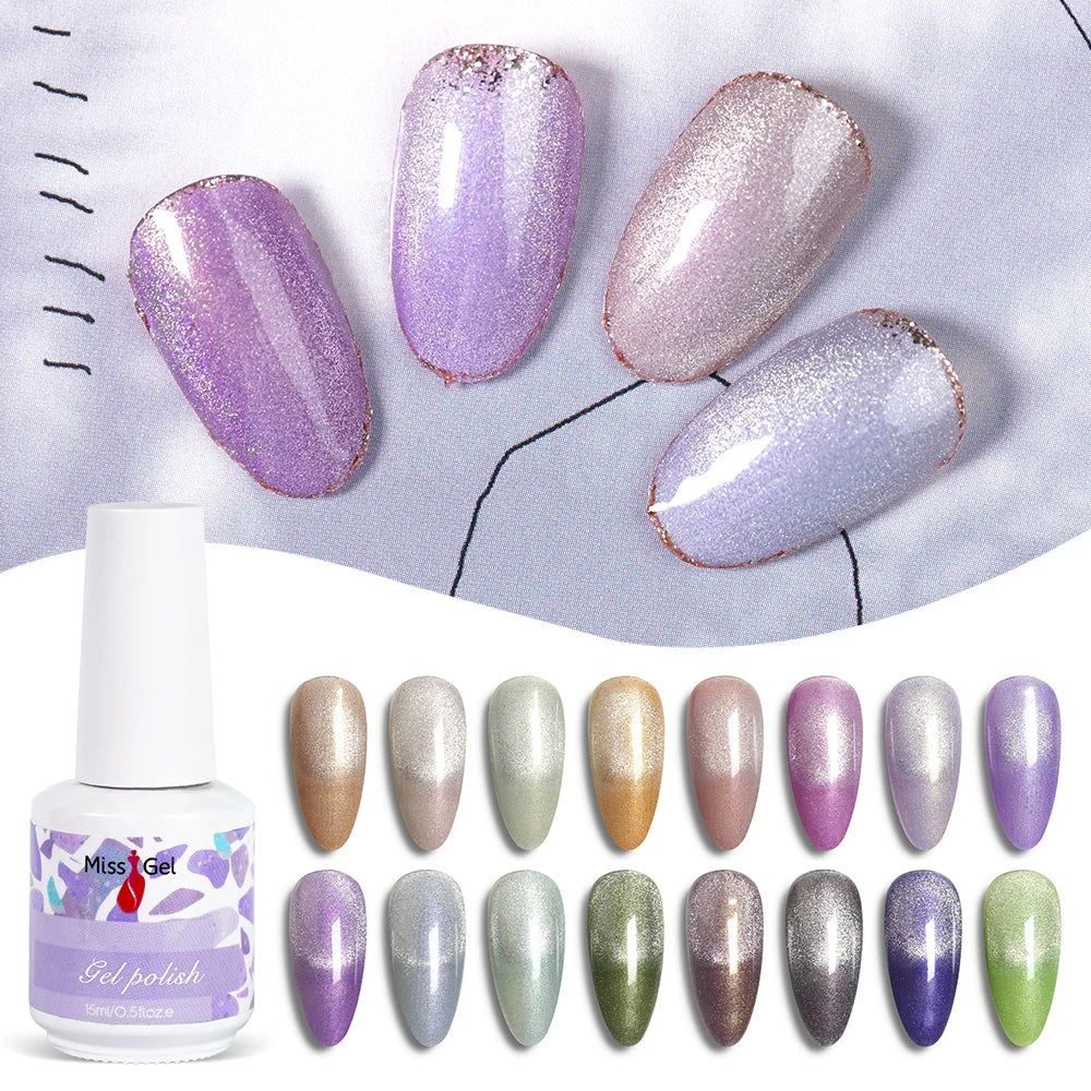 Wholesale Vendor Light Changing Cat Eye Gel Polish Custom Private Label Bulk Organizer Salon Nail Supplies for Professionals