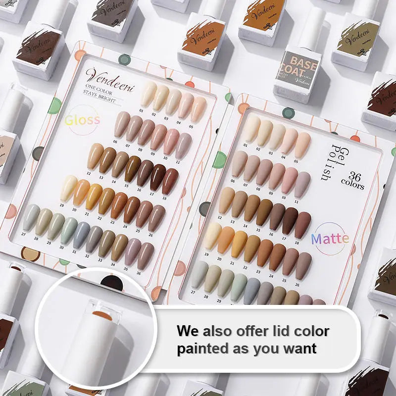 Vendeeni OEM/ODM Top Popular 36colors Nail Art UV Gel Polish Collection Gift Set Box Nail Polish for Nail Salon Supplies