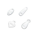 GP Silver Charm Connectors Oval Heart Waterdrop Permanent Jewelry Chains Making Bracelet Necklace Ending Extension Tail Chain