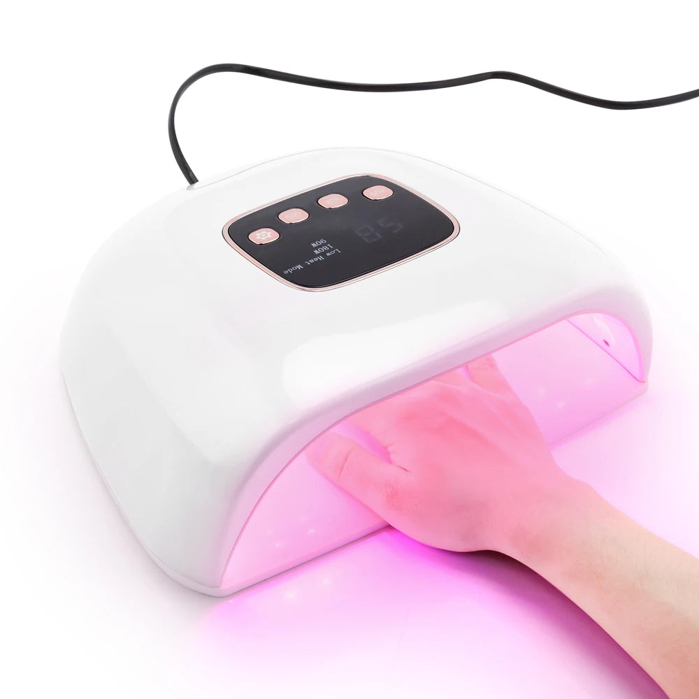 Red Light Uv Gel Nail Dryer for Salon Use Professional Electric 180W Double Hands Led UV Nail Lamp