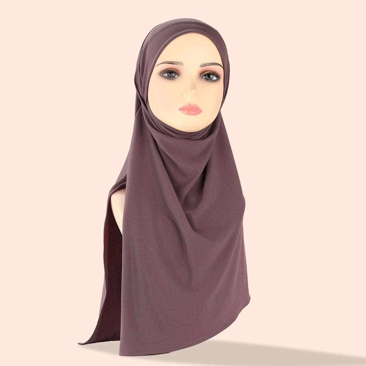 Wholesale Hot Sale Islam Malaysia Instant Hijab Muslim Georgette Crystal Chiffon Scarf Solid Color Wrap Long Shawl