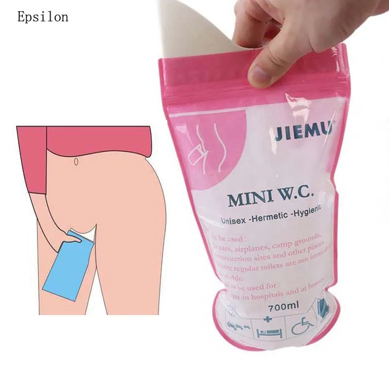 Epsilon Disposable Urine Bags for Men Women Kids - Portable Urinal Bags Emergency Pee Bags with Gel - Design for Car