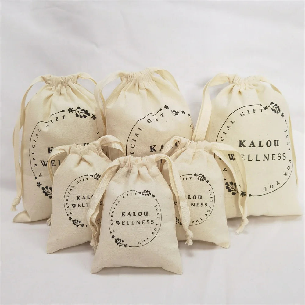 Chuanghua Custom Logo Cotton Canvas Cosmetic Bag Gift Bridesmaid Wedding Guests Travel Makeup Pouch