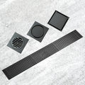 HIDEEP Modern Bathroom Accessories Brass 10*10cm/6.8x60cm Gun Gray Anti-odor Floor Drain Hotel Application 4 Inch Shower Drain MegaBDM