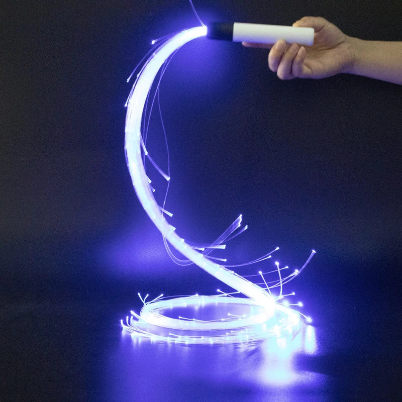 OEM Good Quality Rave Whip Glowing  Fiber Optic Dance Whip RGB Color Whip for  for Holiday