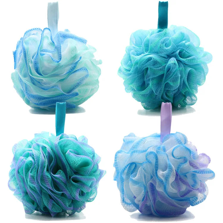 Gmagic Loofah Bath Sponge 60g 75g Set of 4 Ocean Colors Custom Organic Mesh Exfoliating Bathing Sponge Ball Shower Bath Balls