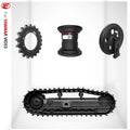 VIO55 Series Mini Excavator Undercarriage Parts Idler Bottom Track Roller Sprocket Top Carrier Roller for Yanmar Digger