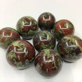 Customized Natural Polished Healing Dragon Blood Stone Crystal Ball Decorative