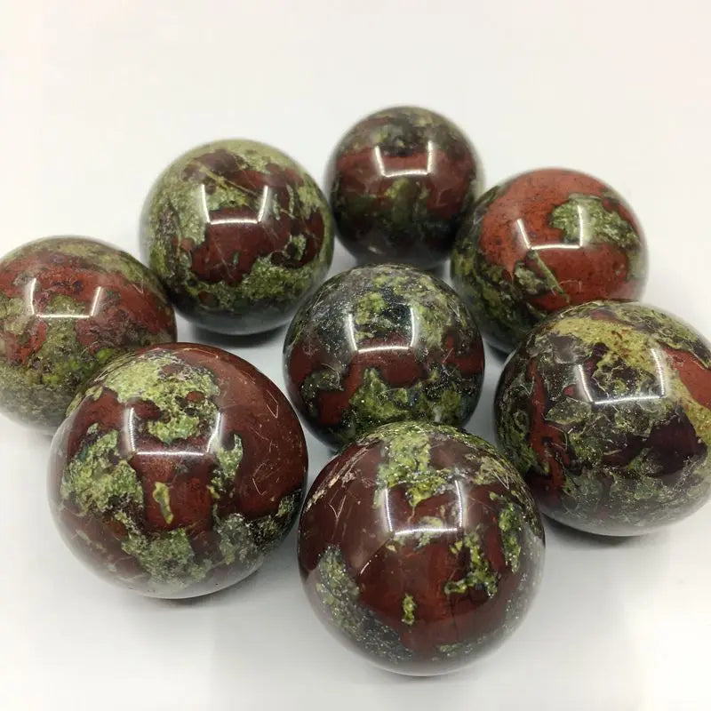 Customized Natural Polished Healing Dragon Blood Stone Crystal Ball Decorative