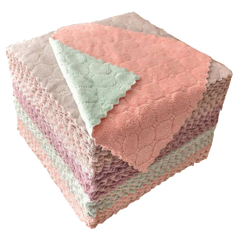 Custom Washable Kitchen Professional Cleaning Cloths Washable Removal Static Reusable Lazy Kitchen Nonstick Wiping Rags