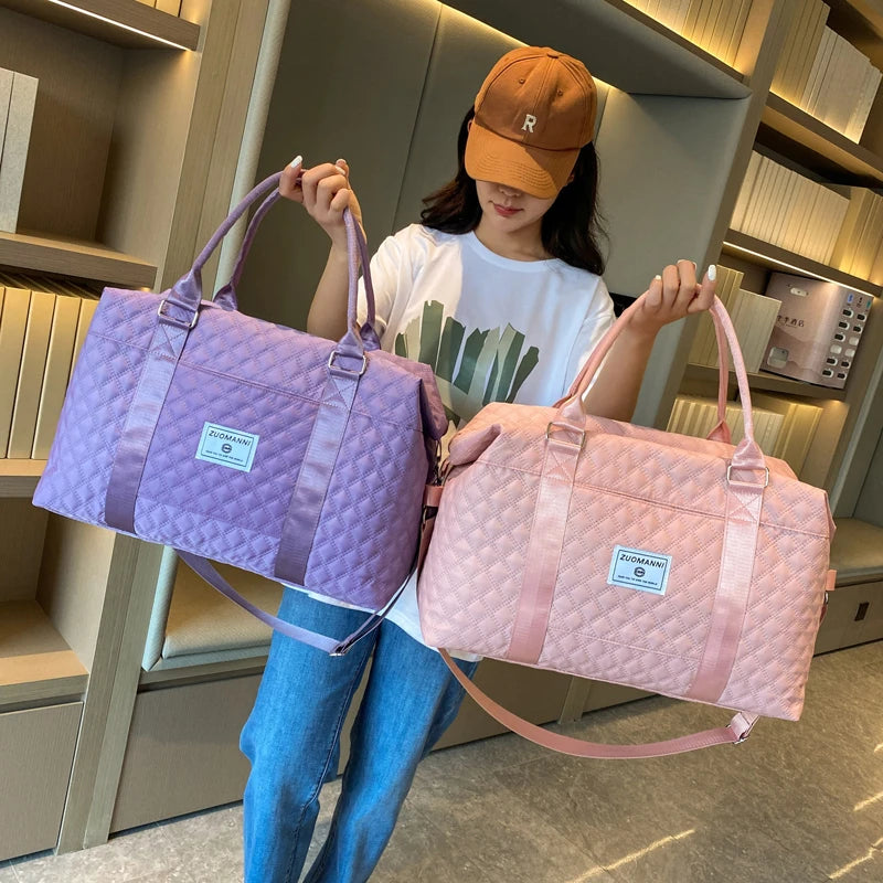 Large-Capacity Portable Travel Bag for Business Trips & Fitness Boarding Foldable Nylon Material New Short Delivery Travel Bag