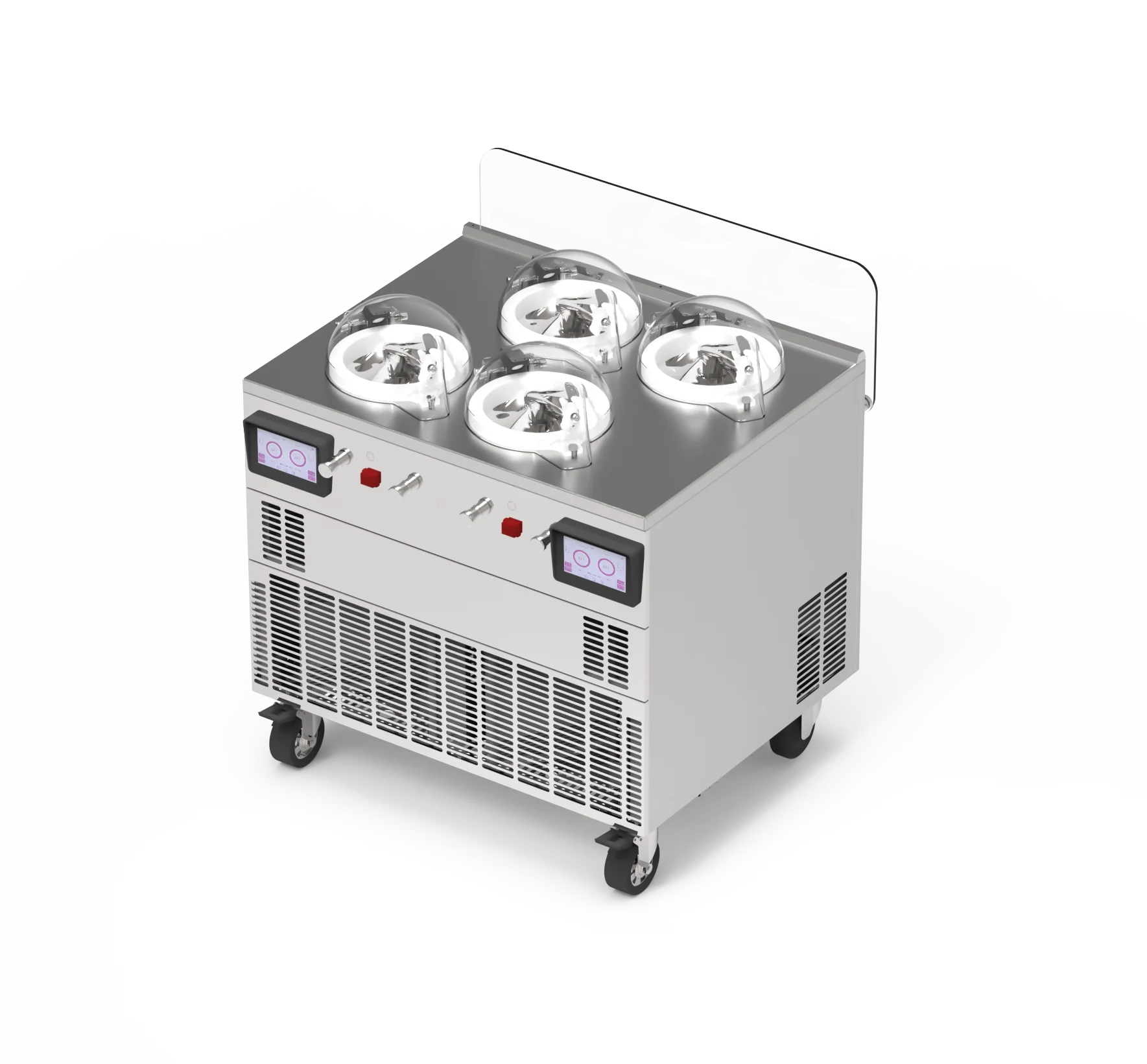 Professional Ice Cream Gelato Maker Automatic Hard Ice Cream Batch Freezer Continuous Churning Ice Cream Machine 4 Flavors