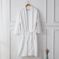 100% Cotton Thermal Elegant Women's French Terry Bathrobe Nightgown with Custom Logo for Autumn Beauty Salon Use