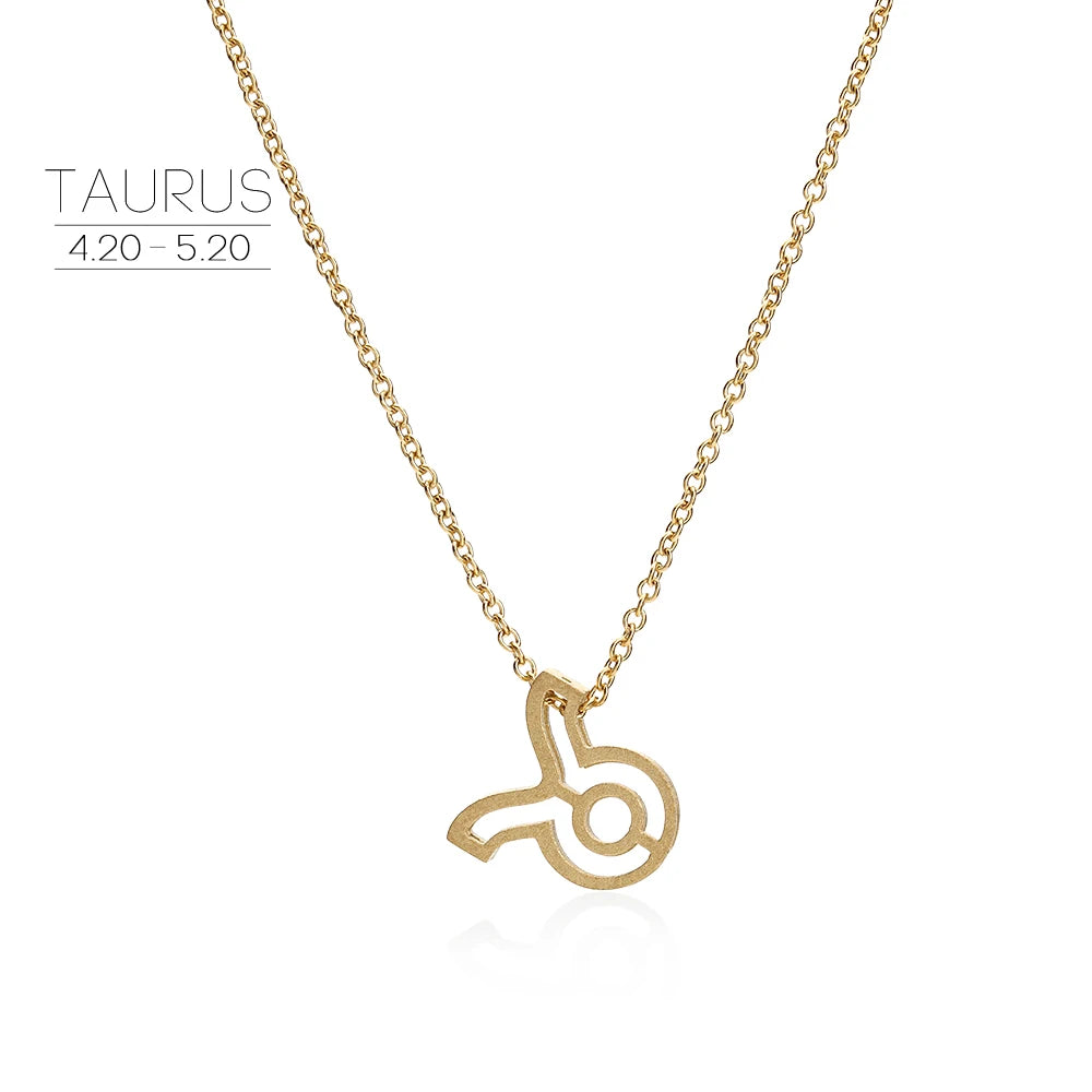 3D Stereoscopic Hollowing Style 12 Star Zodiac  Necklace Pendant Christmas Present 100% Stainless Steel