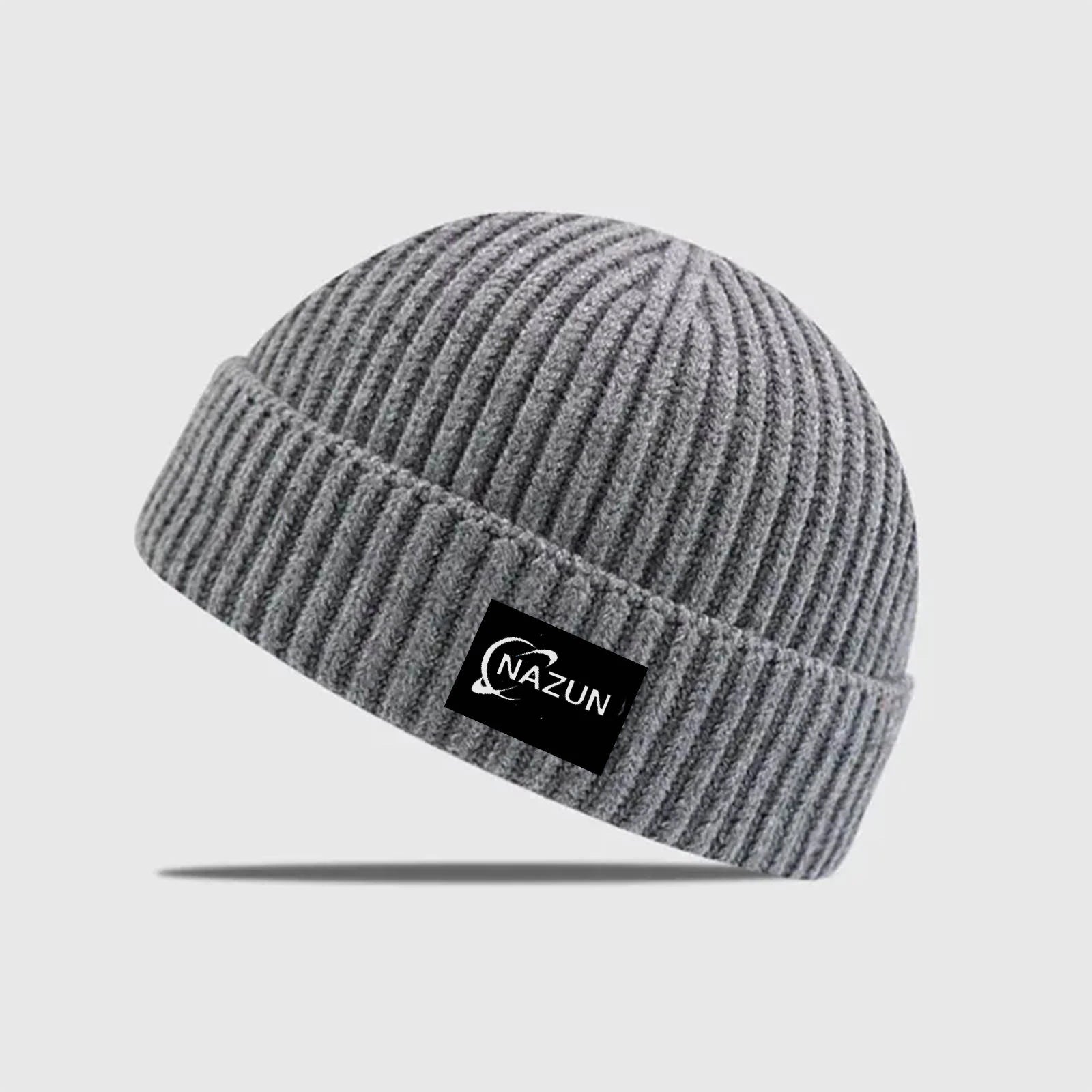 Unisex Adult Winter Roll up Trawler Watch Skull Cap Knit Custom Logo Acrylic Rib Short Cuff Fisherman Beanie
