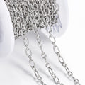 Jewelry Manufactured China Stainless Steel Oval Shape Chain Fashion Decorative Component for DIY Necklace Waist Accessory