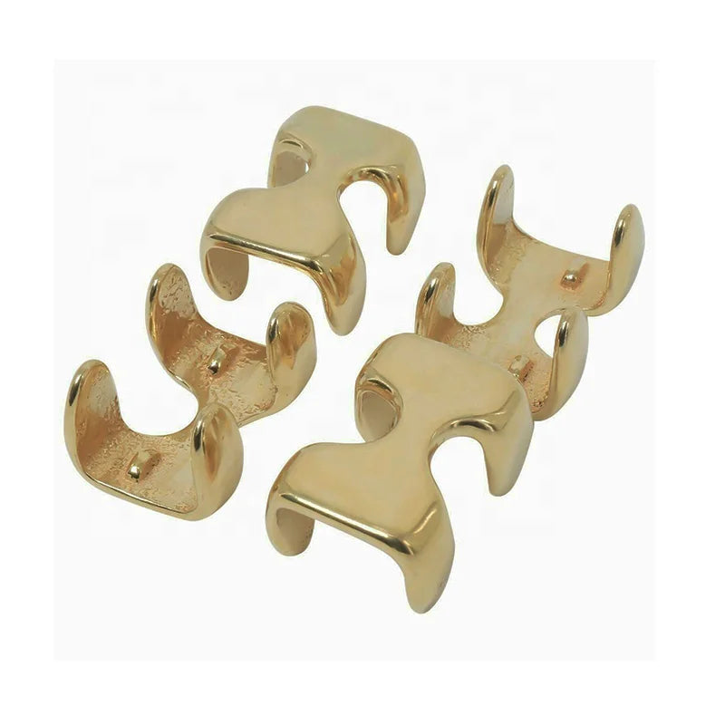 Solid Brass Dog Leash Rope Clamp Merchandise Weaver Leather Nail Clasp Cordage Metal Claws