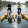 QIQU Indestructible Aluminum Frame Trimaran Double Seat Pedal Kayak Water Bike PE Hull Puncture Proof UV Resistant Commercial MegaBDM