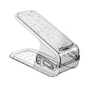 OWNSWING Clear Shoe Slot Organizer Double Layer Adjustable Shoe Stacker Adjustable Shoe Rack Stacker