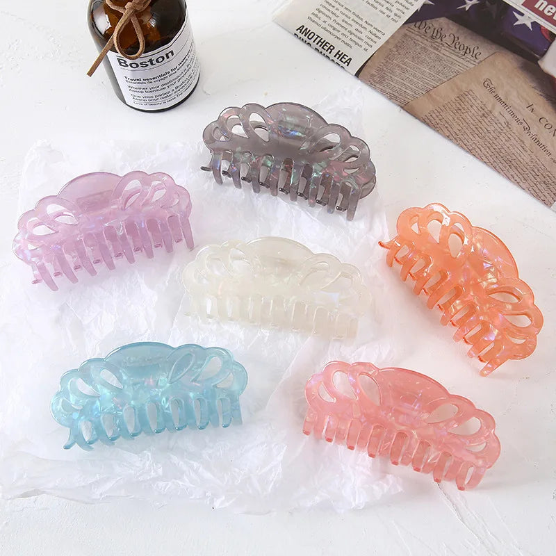 Fashion Women Hair Accessories Acrylic Big Hair Claw Clips Plastic Ponytail Holder Clamps