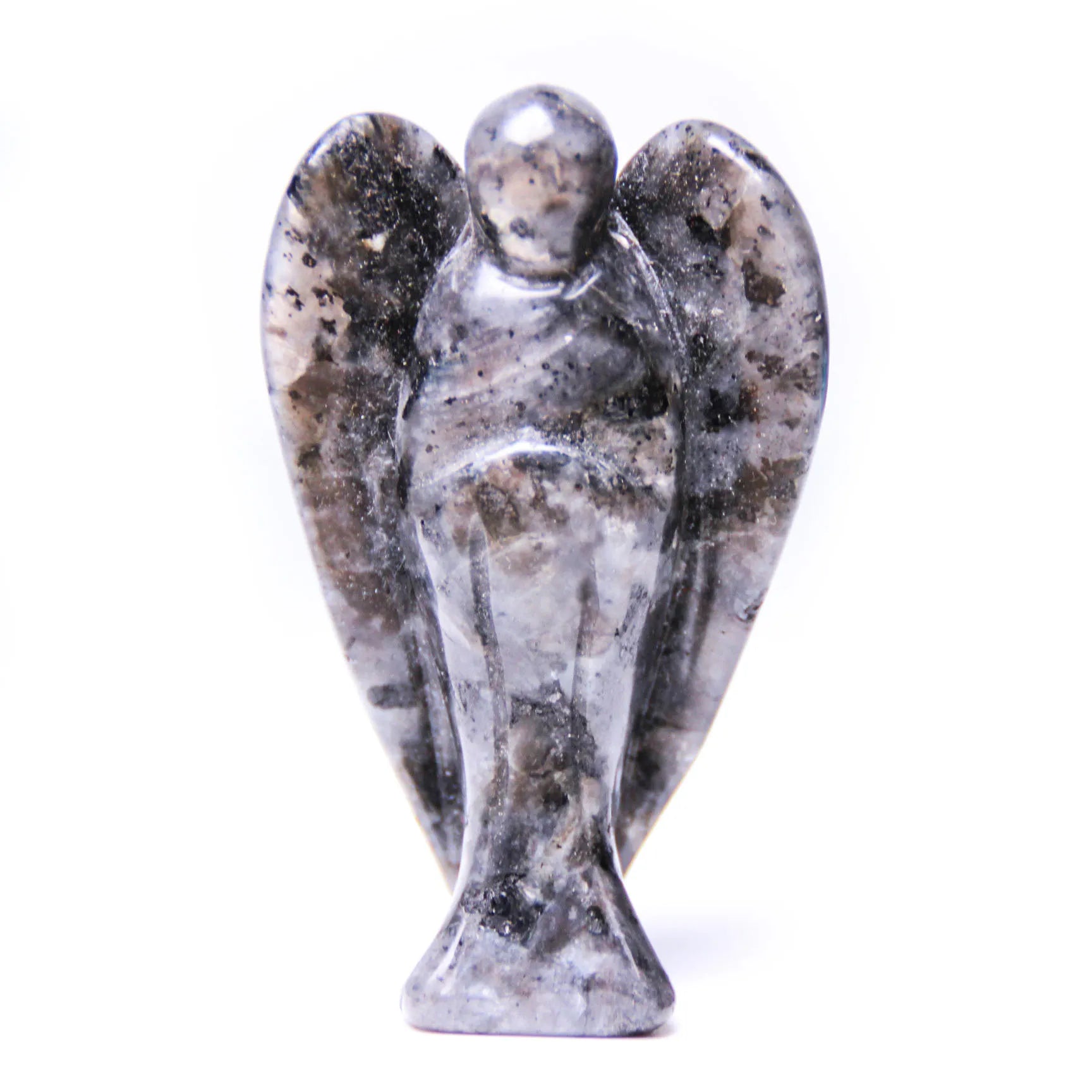 DIY Gemstone Angel Statue Hand Carved Semi-Precious Craft 7.5 cm Crystal Labradorite Angel for Decor Healing Reiki Crafts