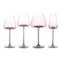 Gift Shanxi Sakura pink Transparent Hand Blown Crystal Glass Flamingo Series Hump Goblet