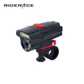 RIDERACE LED 6 Mode Front Light 120 Lumens Highlight Bike Headlight USB Rechargeable Flashlight Waterproof Night Bicycle Lamp