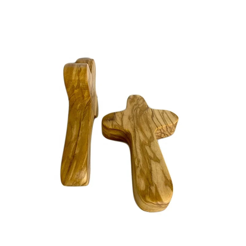 Small Olive Wood Comfort Crosses Mini Olive Wood Holding Cross