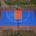 Modern Outdoor Basketball Training Mat PP Plastic Sports Flooring Easy Click Installation Vinyl Graphic Design