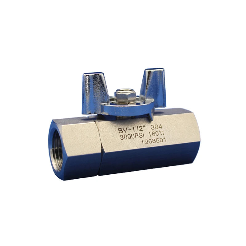 1/4" 3/4"  Butterfly Handle Mini Stainless Steel High Pressure Ball Valve Paint Resistant Spraying