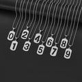 Waterproof Stainless Steel Lucky Number Necklace for Men Boys Custom Personalize Number 0 1 2 3 4 5 6 7 8 9 Dog Tag Necklaces