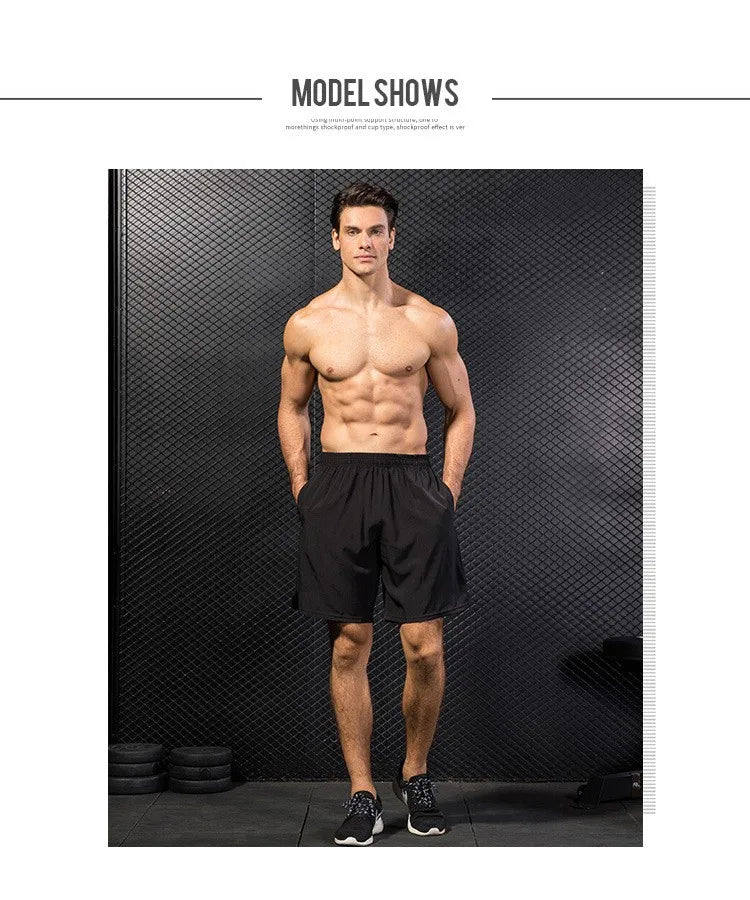 Men's Quick Dry Sports Shorts With Pockets Outdoor Casual Breathable