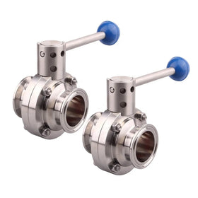 1 2 3 4 Inch High Temperature Resistant Tri Clamp Sanitary Butterfly Valve