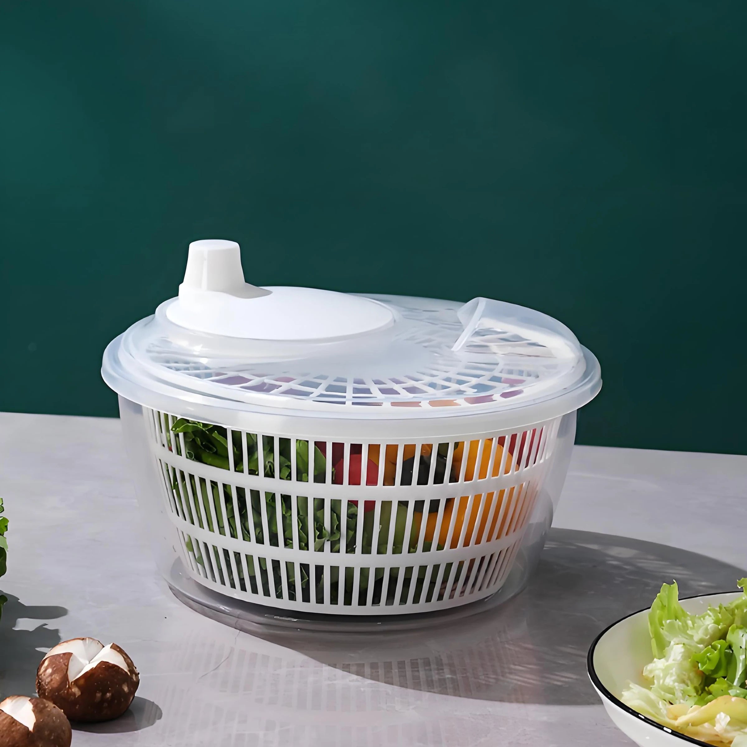 Wholesale Custom Logo Large Salad Spinner Multi-Functional Plastic Vegetable Tools for Household Kitchen Use