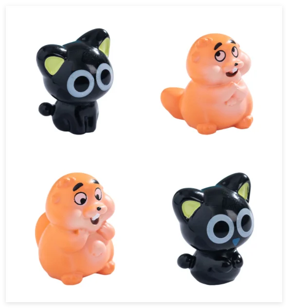 Various Colors Amazing Mini Kawaii Accessories Nice Toy Realistic Resin Cartoon Cute Beaver Cat Small Children Character Figures