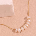 Guarantee Dreamshow Fresh Water Pearl Beaded Necklace 18k Gold Plated Stainless Steel Necklace Engagement Jewelry
