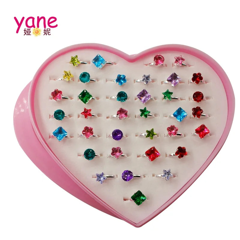 2020 Popular Beautiful Rings Jewelry Set Colorful Diamond Ring Fashion Mix Color Rings for Girls