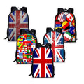 Custom Country Flags School Bag Waterproof Student Backpack for Girls Boys Kids