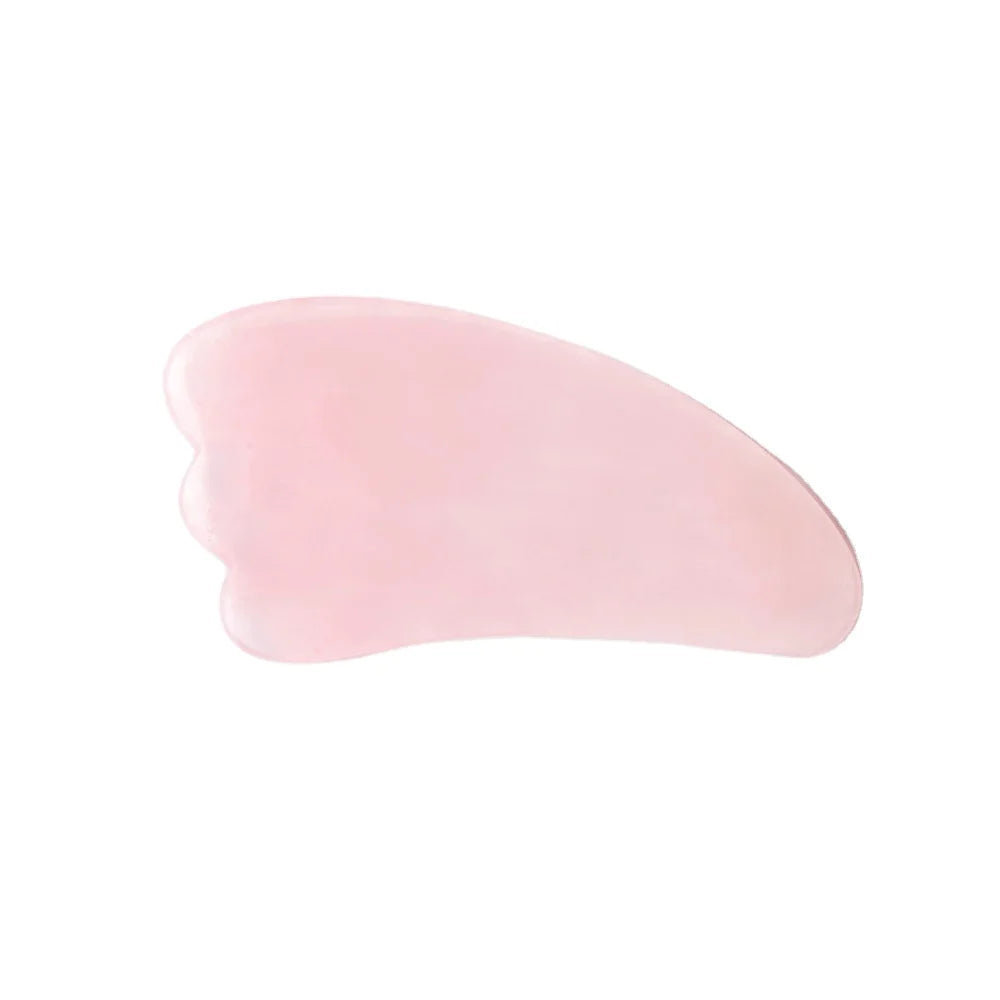 Huiying Popular Souvenir Natural Healing Rose Quartz Guasha Massage Boards Claw Shaped Face Beauty Tool in Portable