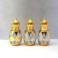 Empty Travel Gift Cosmetic Packaging 8ml Shinning Gold Perfume Essential Oil Roller Roll on Glass Bottle