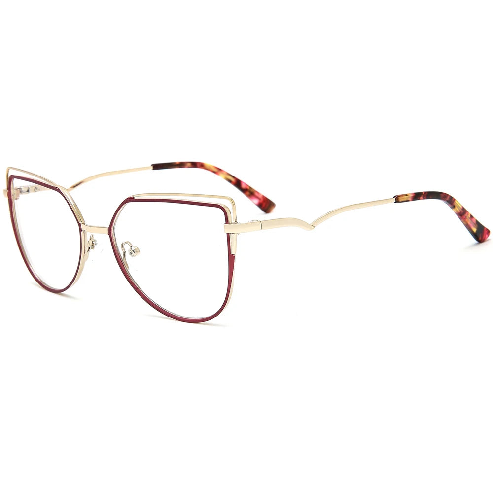 2022 Hot Sale New Arrival Metal Tortoise Glasses Frame for Optical Eyewear Eyeglasses