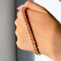 Luster Colorful Moissanite Tennis Chain 5mm Hot Sale Moissanite Chain Tennis