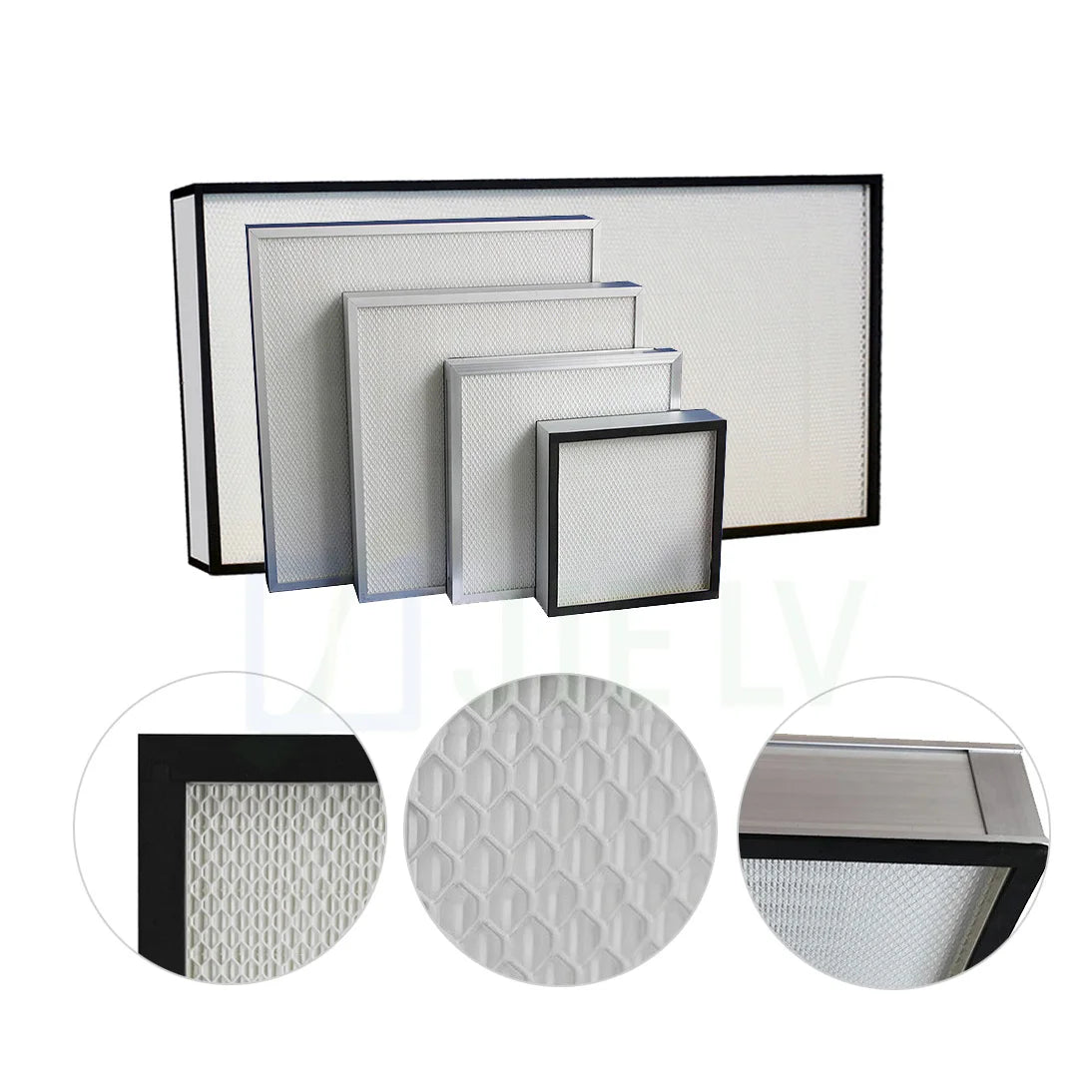 New Laminar Large Air Flow Hoods H13 H14 Mini Pleat Paper HEPA Filter for Laboratories Cleanrooms AHU HVAC System Fume Hoods