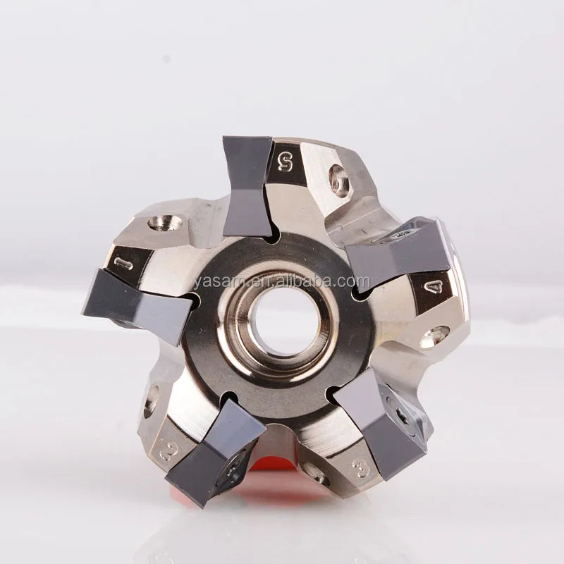 Yasam for 6 Corner WNMU080608 WNMU 080608 90 Degree Milling Carbide Inserts Indexable Face Mill Cutter