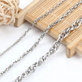 Stainless Steel Metal Necklace Chains Bulk Fit Bracelets Findings Double Open Link Chain for Diy Jewelry Making