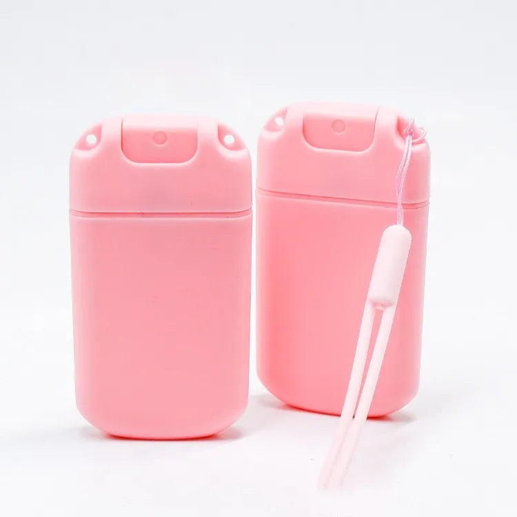 Hot Sale 20ml 30ml Luxury Cosmetic Packaging Pink Plastic Lotion Bottle with Body Mist Spray Pump for Skin Care Packaging