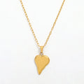 Joolim Jewelry Gold Plated Waterproof Tarnish Free Slim Irregular Stylish Heart Pendant Necklace Stainless Steel Fashion Jewelry
