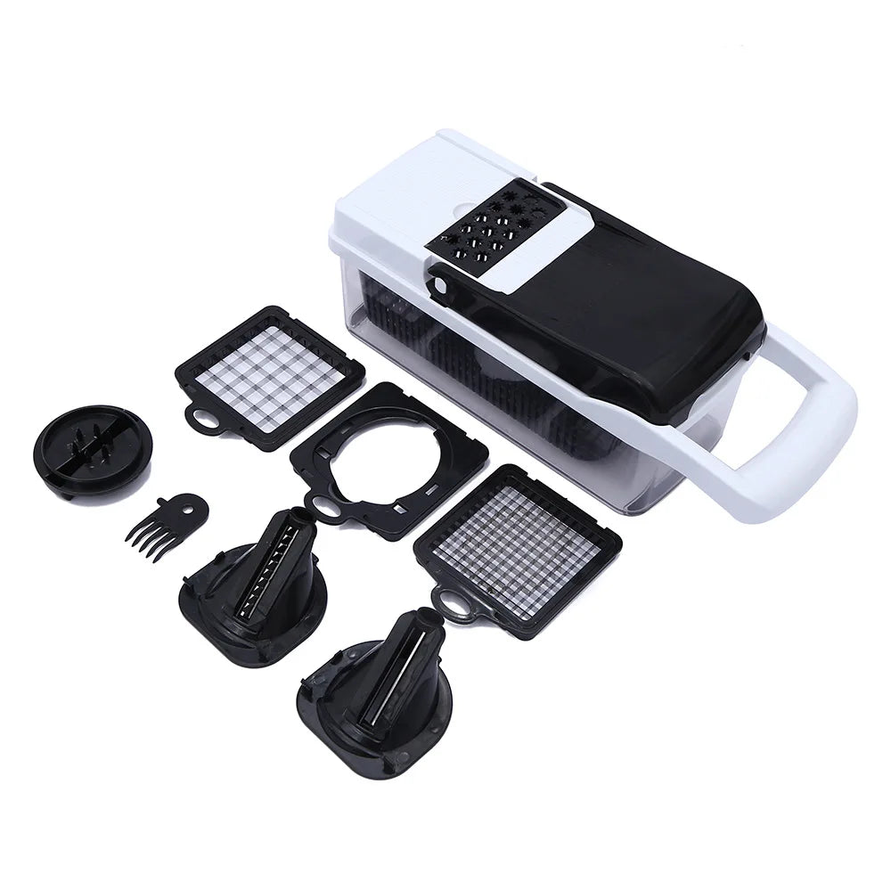 15 in 1 ABS Plastic Adjustable Food Shredder Fruit Peeler Kitchen Supply  Cutter Grater Reel Cutter Vegetable Slicer Set